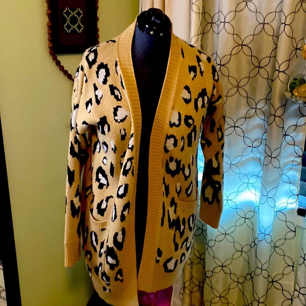 Leopard print cardigan